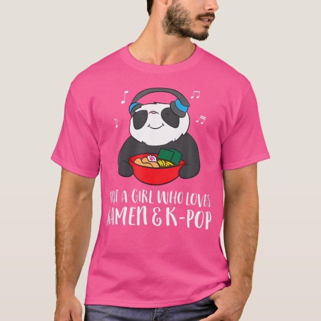 Camiseta Solo Un Chica Que Ama Ramen Y K-Pop (Anverso)