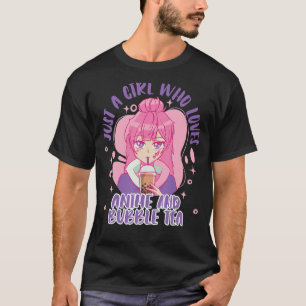 Camiseta Sólo Un Chica Que Ama Y Bubble Tea