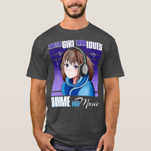 Camiseta Solo Un Chica Que Ama Y Música