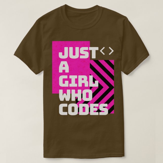 Camiseta Sólo un Chica que codifica un programador geek de  (Diseño del anverso)