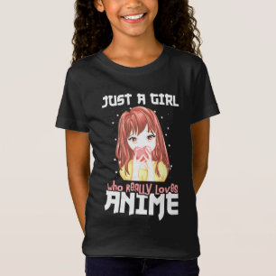 Camiseta Sólo Un Chica Que De Verdad Ama A Anime