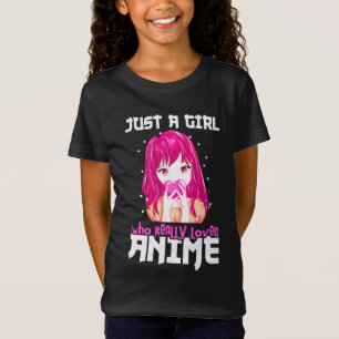 Camiseta Sólo Un Chica Que De Verdad Ama A Anime