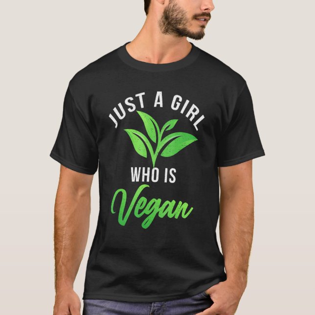 Camiseta Solo Un Chica Que Es Vegan Vegan Queen Vegetarian (Anverso)