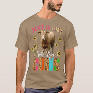 Camiseta Sólo un Chica que las vacas cortan a los criadores