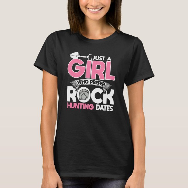 Camiseta Sólo un Chica que prefiere la caza de rock en Rock (Anverso)