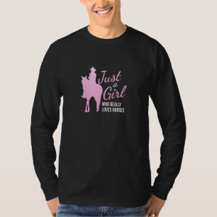 Camiseta Sólo un chica que realmente ama los caballos monit