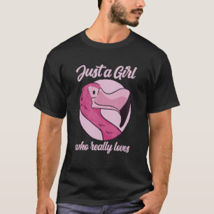 Camiseta Sólo un Chica que realmente ama los flamencos