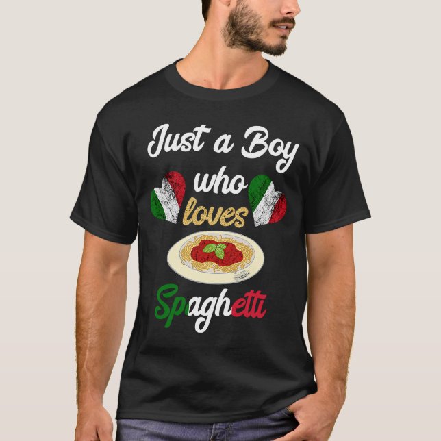 Camiseta Solo un chico al que le gusta la cocina de fideos  (Anverso)