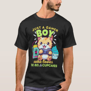 Camiseta Solo un chico jugador que ama los gatos, magdalena