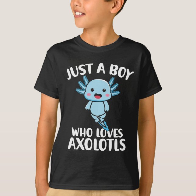 Camiseta Solo un chico que ama a Axolotls (Anverso)