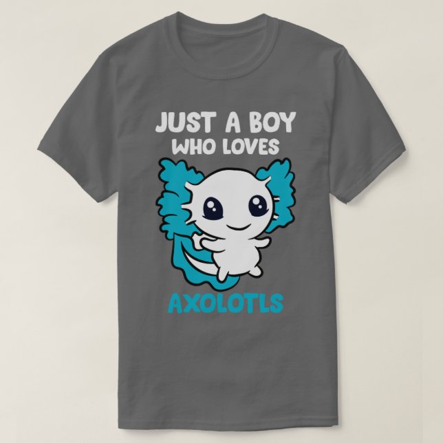 Camiseta Solo un chico que ama a Axolotls Axolotl Regalo Gr (Diseño del anverso)