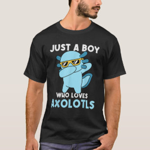 Camiseta Solo un chico que ama a Axolotls cute niño Kawaii
