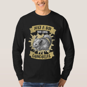 Camiseta solo un chico que ama a chinchilla