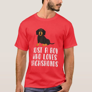 Camiseta Solo un chico que ama a Dachshunds