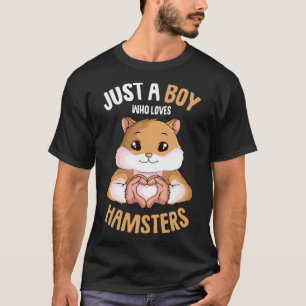 Camiseta Solo un chico que ama a Hamsters Hammy Boys Niños 
