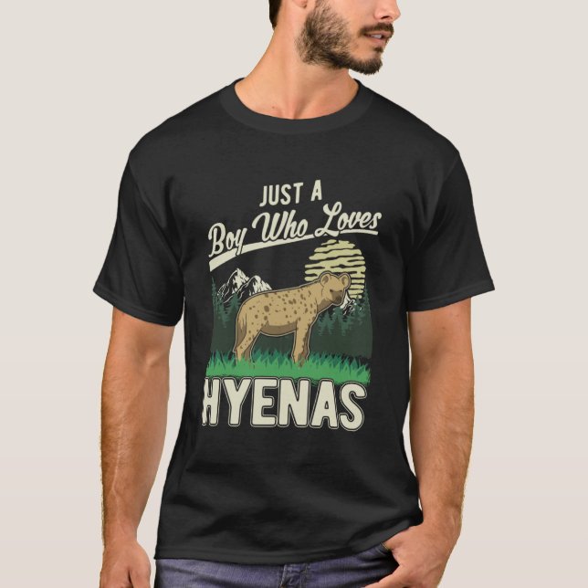 Camiseta Solo un chico que ama a Hyenas Boy Hyena 1 (Anverso)