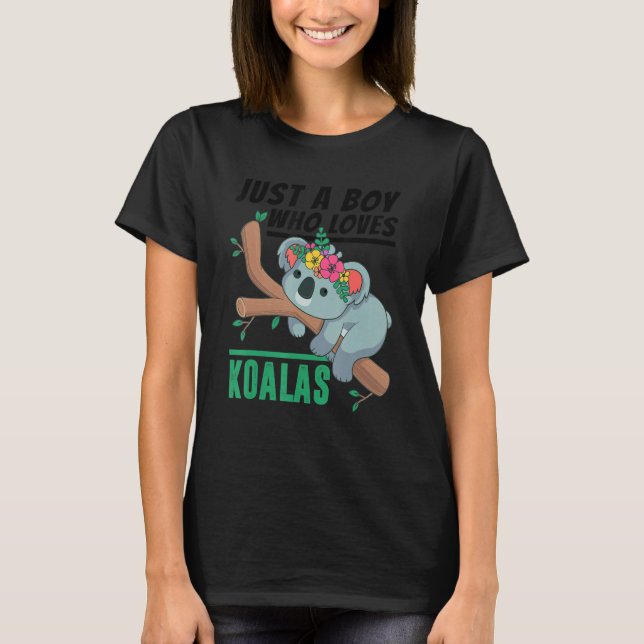 Camiseta Solo un chico que ama a Koalas Funny Koala (Anverso)