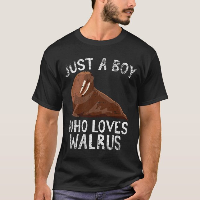 Camiseta Solo Un Chico Que Ama A La Walrus (Anverso)