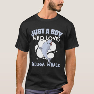 Camiseta Solo un chico que ama a las ballenas Beluga Mammal