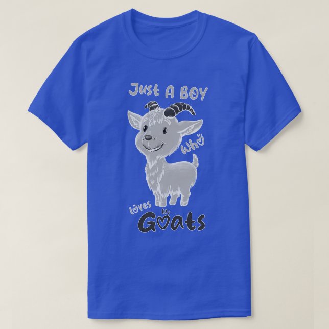 Camiseta Solo un chico que ama a las cabras (Diseño del anverso)