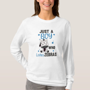 Camiseta Solo un chico que ama a las cebras a los dulces an