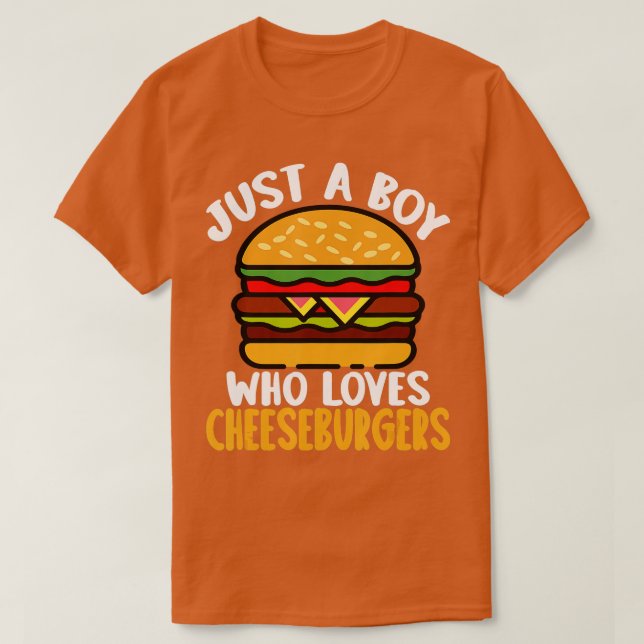 Camiseta Solo un chico que ama a las hamburguesas hamburgue (Diseño del anverso)