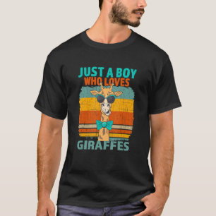 Camiseta Solo un chico que ama a las jirafas divertidas jir
