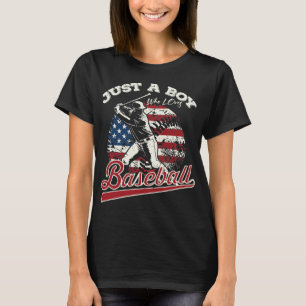 Camiseta Solo un chico que ama a las mujeres de béisbol