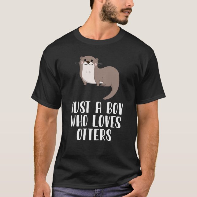 Camiseta Solo un chico que ama a las nutrias (Anverso)