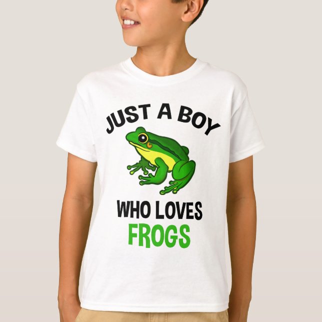 Camiseta Solo un chico que ama a las ranas (Anverso)