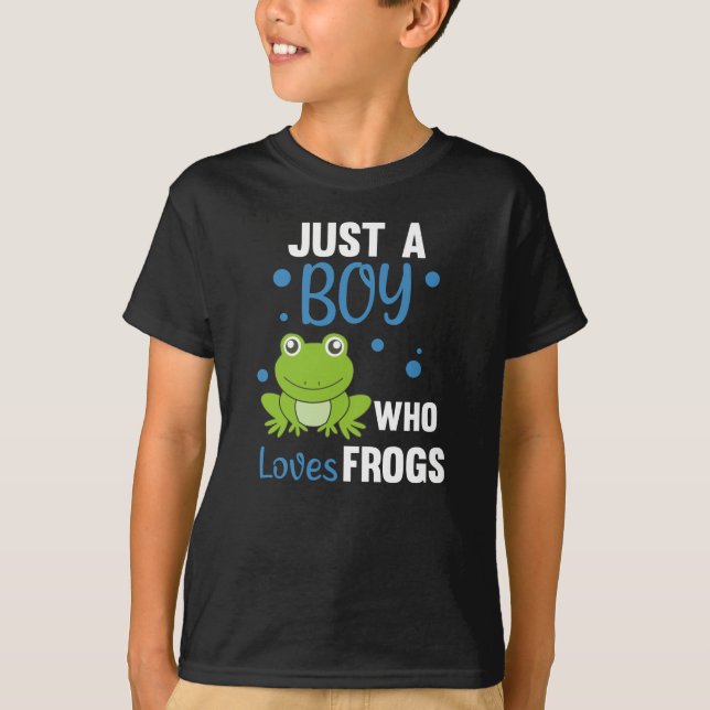 Camiseta Solo un chico que ama a las ranas, dulce rana (Anverso)