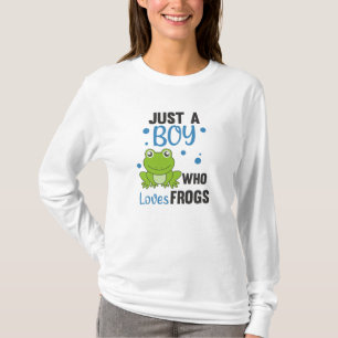 Camiseta Solo un chico que ama a las ranas, dulce rana