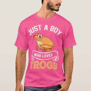 Camiseta Solo un chico que ama a las ranas Graciosas Ranas