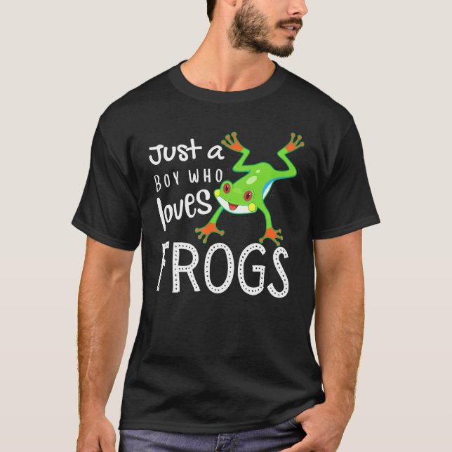 Camiseta Solo un chico que ama a las ranas, un animal graci (Anverso)
