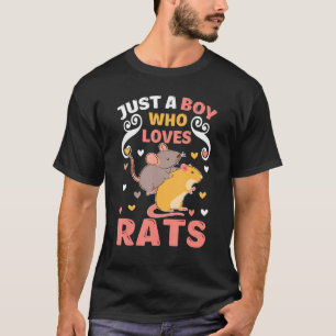 Camiseta Solo Un Chico Que Ama A Las Ratas Un Propietario A
