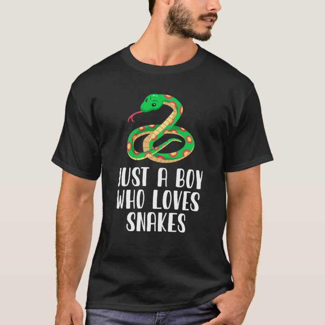 Camiseta Solo un chico que ama a las serpientes (Anverso)