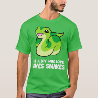 Camiseta Solo un chico que ama a las serpientes cute serpie