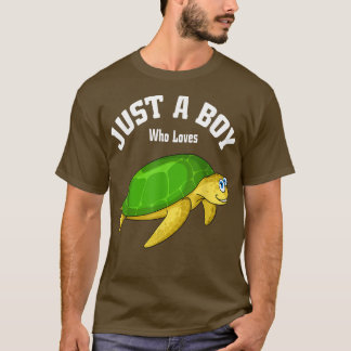 Camiseta Solo un chico que ama a las tortugas y a la tortug