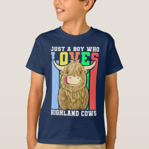 Camiseta Solo un chico que ama a las vacas escocesas