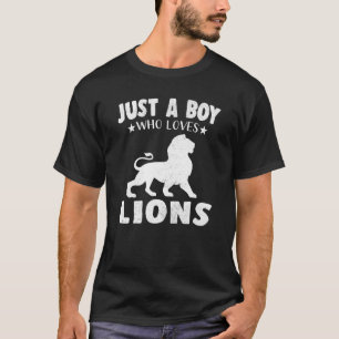Camiseta Solo un chico que ama a los animales de los leones