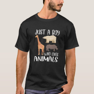 Camiseta Solo un chico que ama a los animales Giraffe del