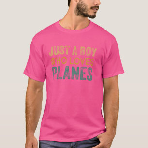 Camiseta Solo un chico que ama a los aviones un divertido p