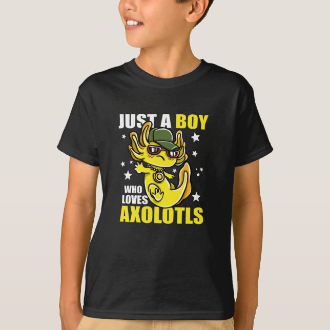 Camiseta Solo un chico que ama a los axolotls Cute Funny Ka (Anverso)