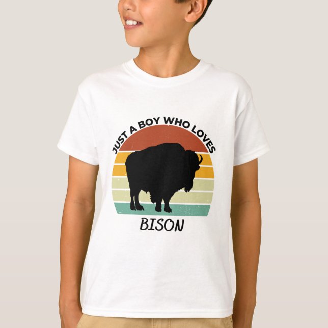 Camiseta Solo un chico que ama a los bisontes (Anverso)