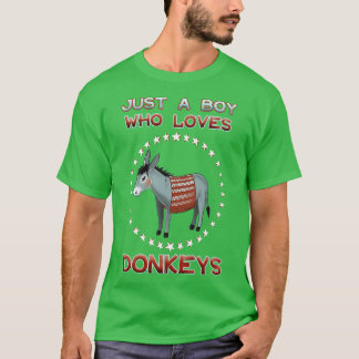 Camiseta Solo un chico que ama a los burros 1