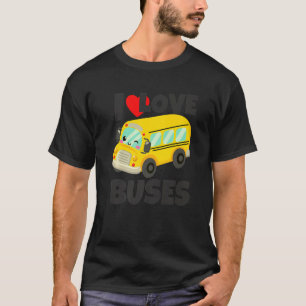 Camiseta Solo un chico que ama a los buses escuela amarilla