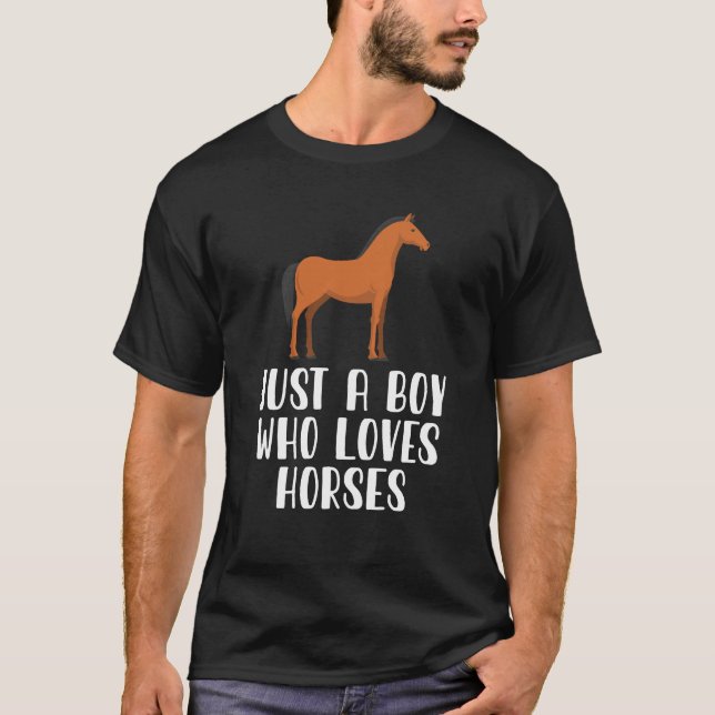 Camiseta Solo un chico que ama a los caballos (Anverso)