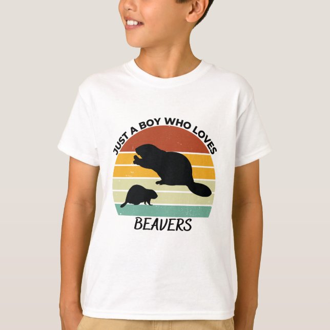 Camiseta Solo un chico que ama a los castores (Anverso)