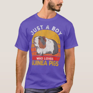 Camiseta Solo un chico que ama a los cerdos guineanos retro