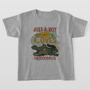 Camiseta Solo un chico que ama a los cocodrilos lagartos